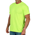 Load image into Gallery viewer, Men's Basic Hi-Vis Green Patriotic Work Shirt

