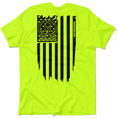 Load image into Gallery viewer, Molon Labe Ghost Flag - Safety Yellow T-Shirt
