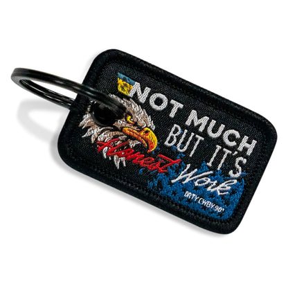 Not Much But It's Honest Work Mini Flight Tag Keychain