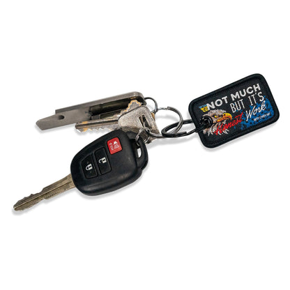 Not Much But It's Honest Work Mini Flight Tag Keychain