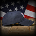 Load image into Gallery viewer, Navy Ripstop Full Fabric American Flag Range Hat
