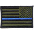 Load image into Gallery viewer, Reverse Thin Blue Line Police US Flag - 2x3 Patch
