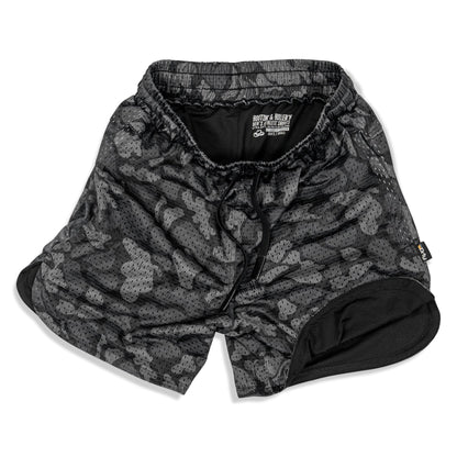 Men’s Double-Layer Mesh Training Shorts — 5" Inseam