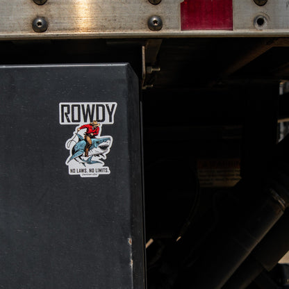 Rowdy No Laws. No Limits. Decal