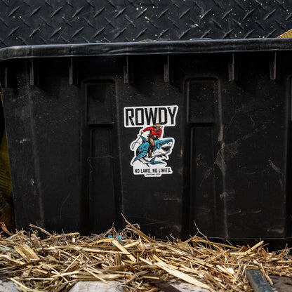 Rowdy No Laws. No Limits. Decal