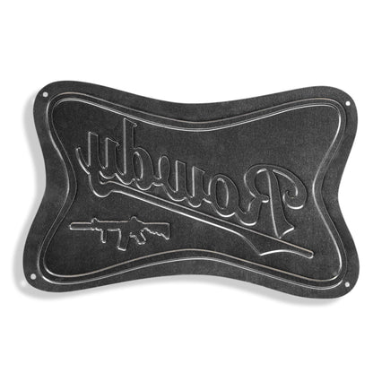 Rowdy Wall Mounting Metal Sign