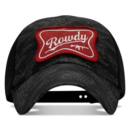 Rowdy Beer Logo Patch Tactical Ripstop Mesh Snapback Hat