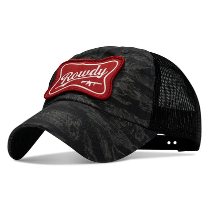 Rowdy Beer Logo Patch Tactical Ripstop Mesh Snapback Hat