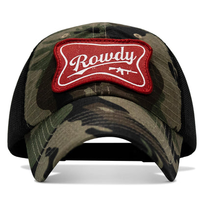 Rowdy Beer Logo Patch Tactical Ripstop Mesh Snapback Hat