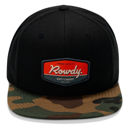 Rowdy. USA Dirty Cowboy Patch Flatbill Snapback