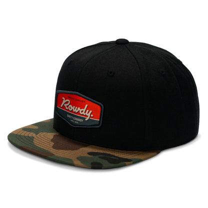 Rowdy. USA Dirty Cowboy Patch Flatbill Snapback