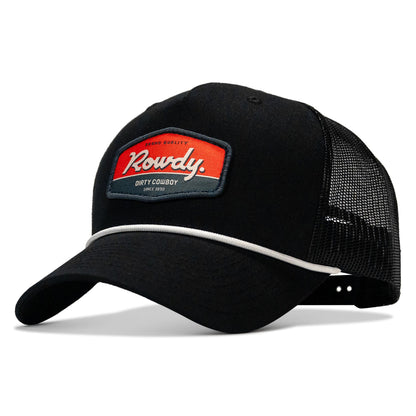 Rowdy Dirty Cowboy Patch Rope Snapback Hat