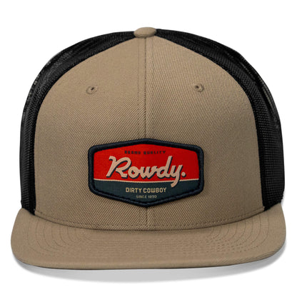 Rowdy. USA Dirty Cowboy Patch Flatbill Snapback