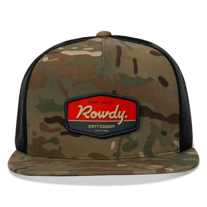 Rowdy. USA Dirty Cowboy Patch Flatbill Snapback