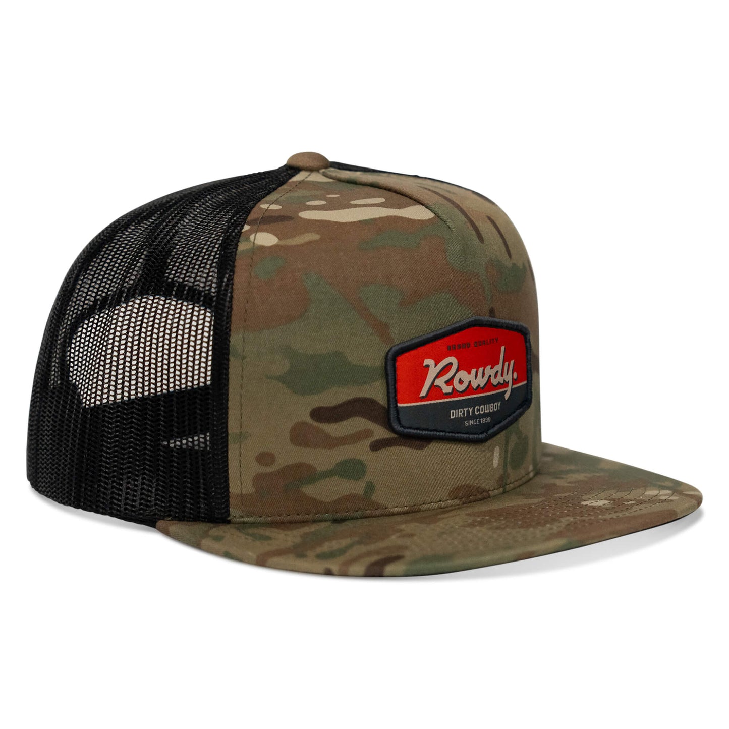 Rowdy. USA Dirty Cowboy Patch Flatbill Snapback