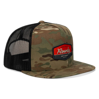 Rowdy. USA Dirty Cowboy Patch Flatbill Snapback