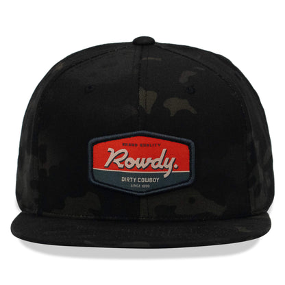 Rowdy. USA Dirty Cowboy Patch Flatbill Snapback