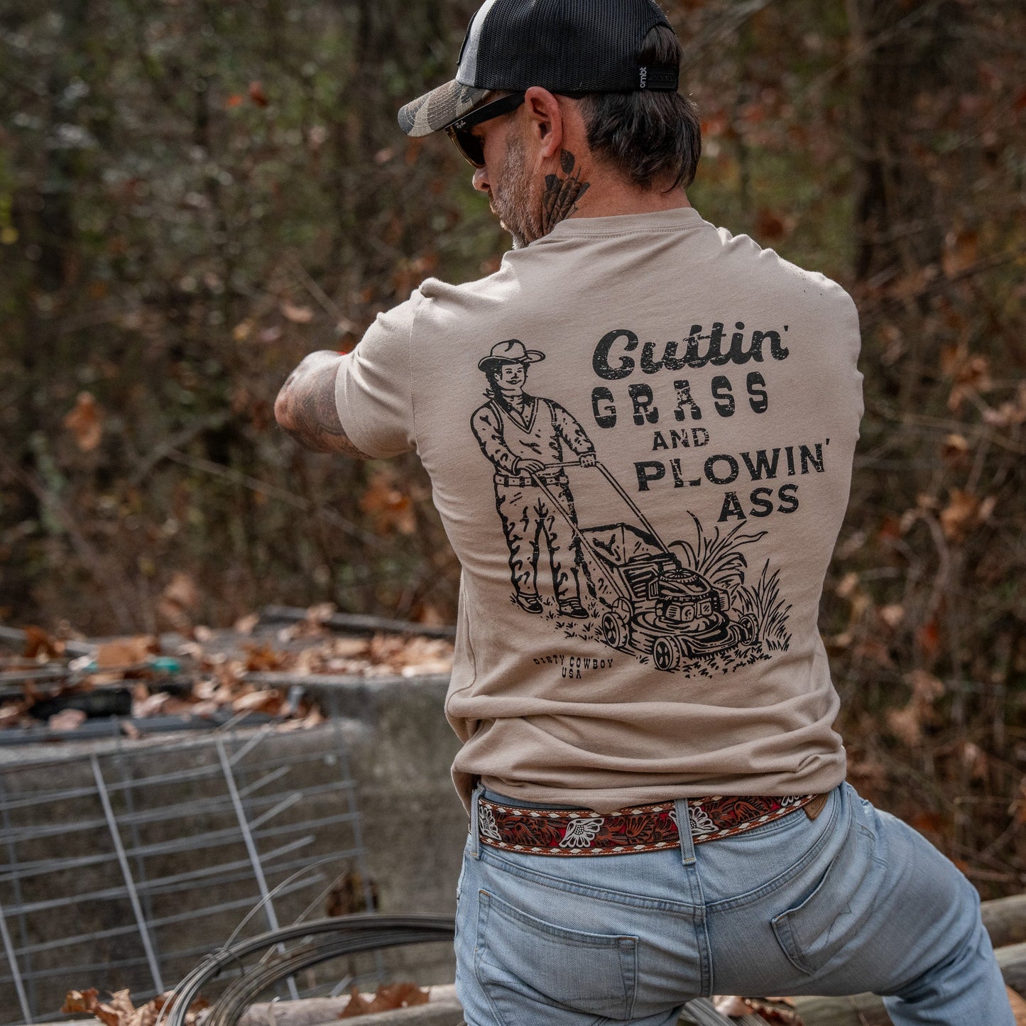 Cutting Grass & Plowin' Ass Men's T-Shirt