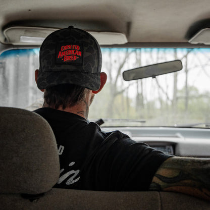 Corn Fed. American Bred. Patch Snapback Hat