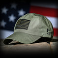Load image into Gallery viewer, Ranger Green Ripstop Full Fabric American Flag Range Hat
