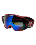 Load image into Gallery viewer, Bomber Goggles (Red w/Flash Blue Lens)
