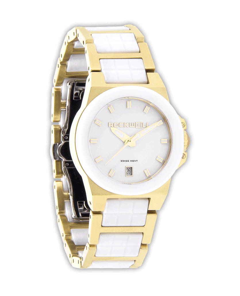 Katelynn (Gold/White Ceramic) Watch