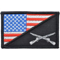 Load image into Gallery viewer, Rifle Cross Infantry USA Flag - 2.25x3.5 Patch
