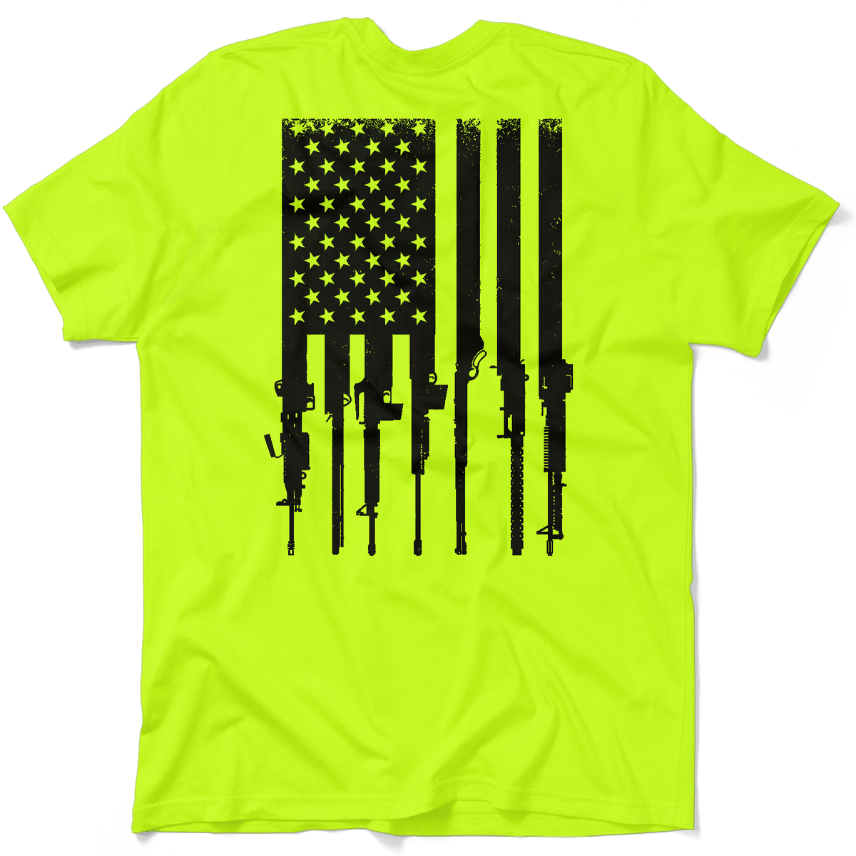 Rifle Flag - Safety Yellow T-Shirt