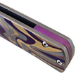 Load image into Gallery viewer, MUCITUP Rift Ti Titanium Folding Knife 14C28N Front Flipper EDC 7.25"
