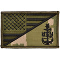 Load image into Gallery viewer, Navy SCPO Senior Chief Petty Officer USA Flag - 2.25x3.5 Patch
