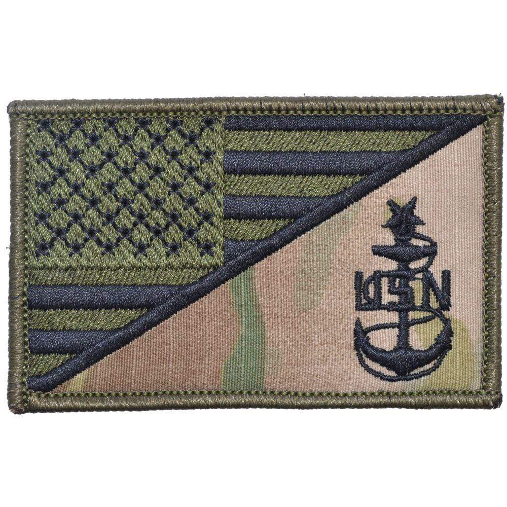 Navy SCPO Senior Chief Petty Officer USA Flag - 2.25x3.5 Patch