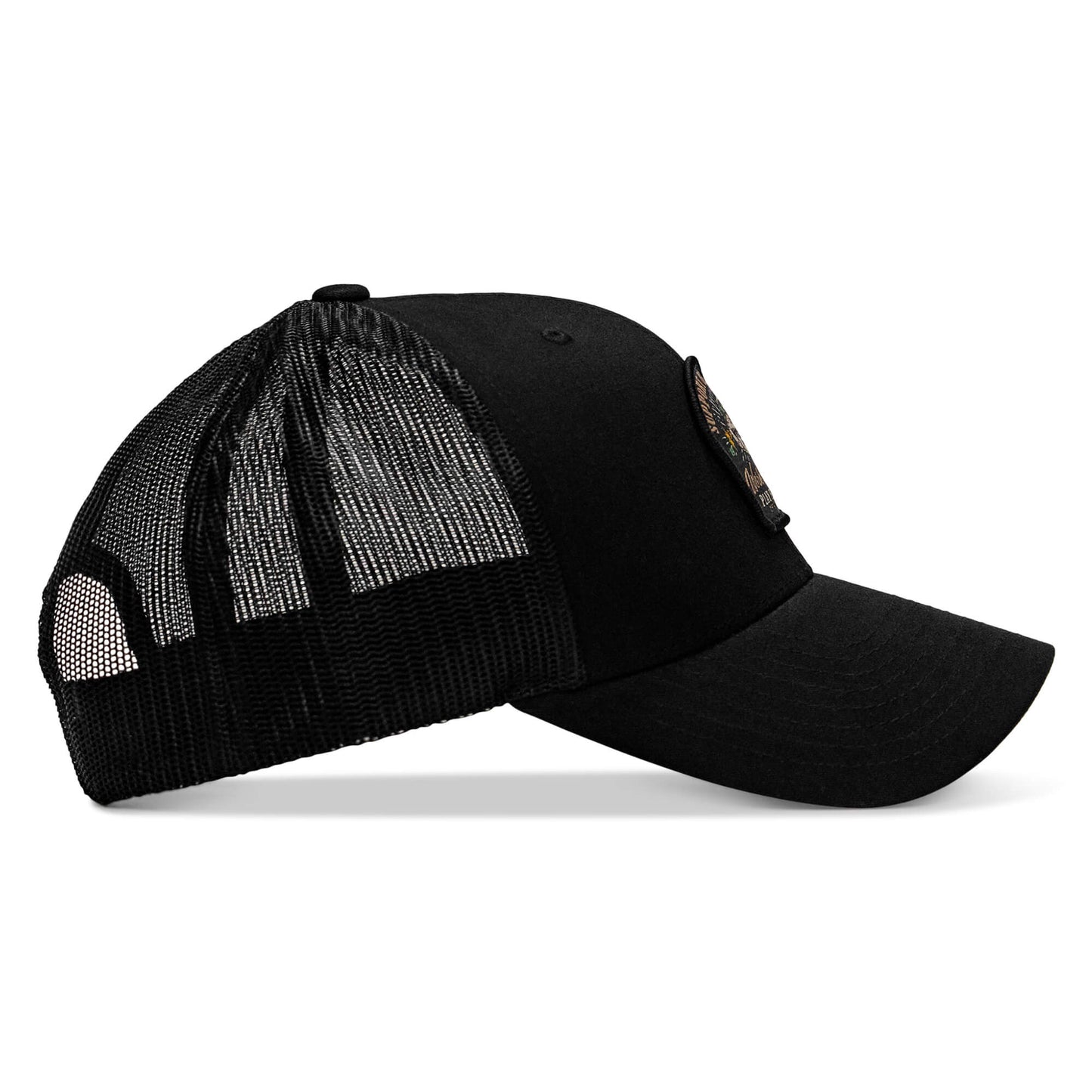 Work Hard Play Harder | Support Blue Collar Patch Snapback Hat