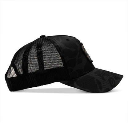 Work Hard Play Harder | Support Blue Collar Patch Snapback Hat