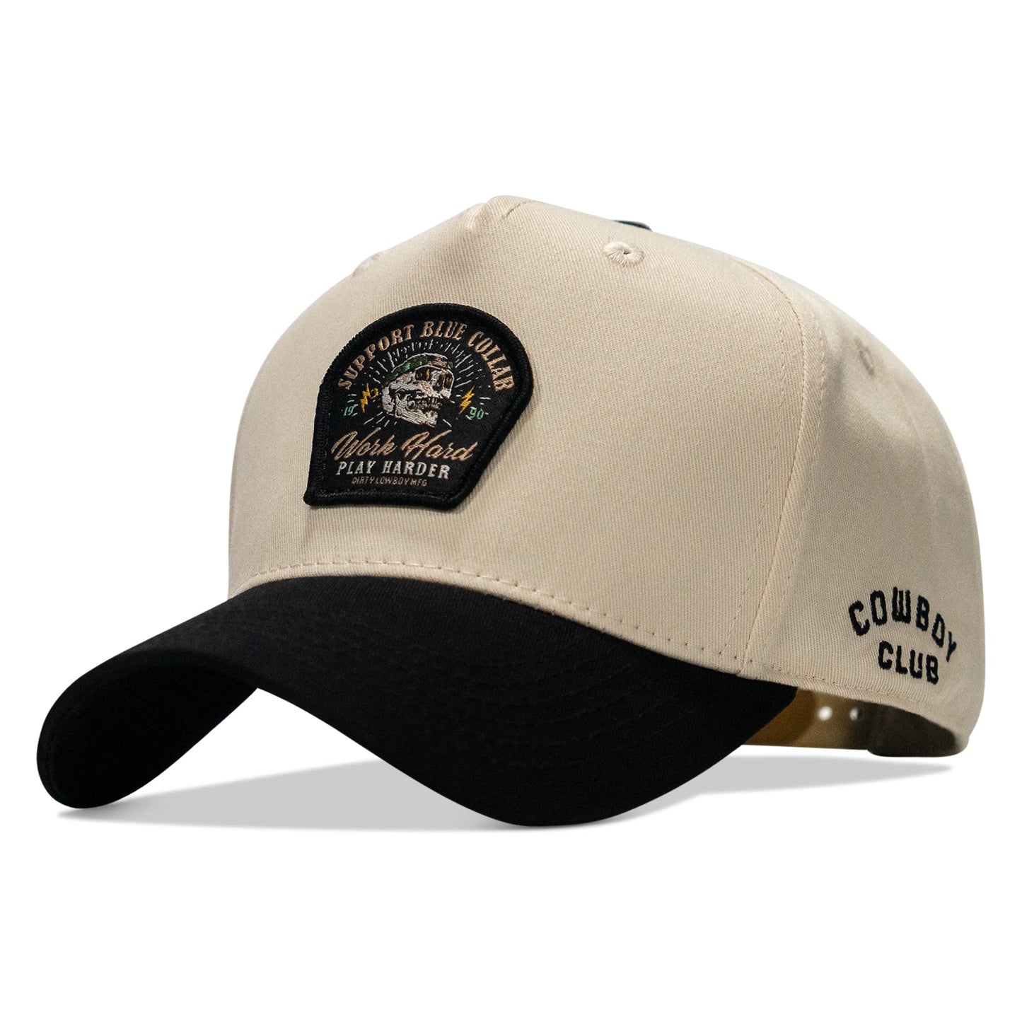 Work Hard Play Harder | Support Blue Collar Patch Snapback