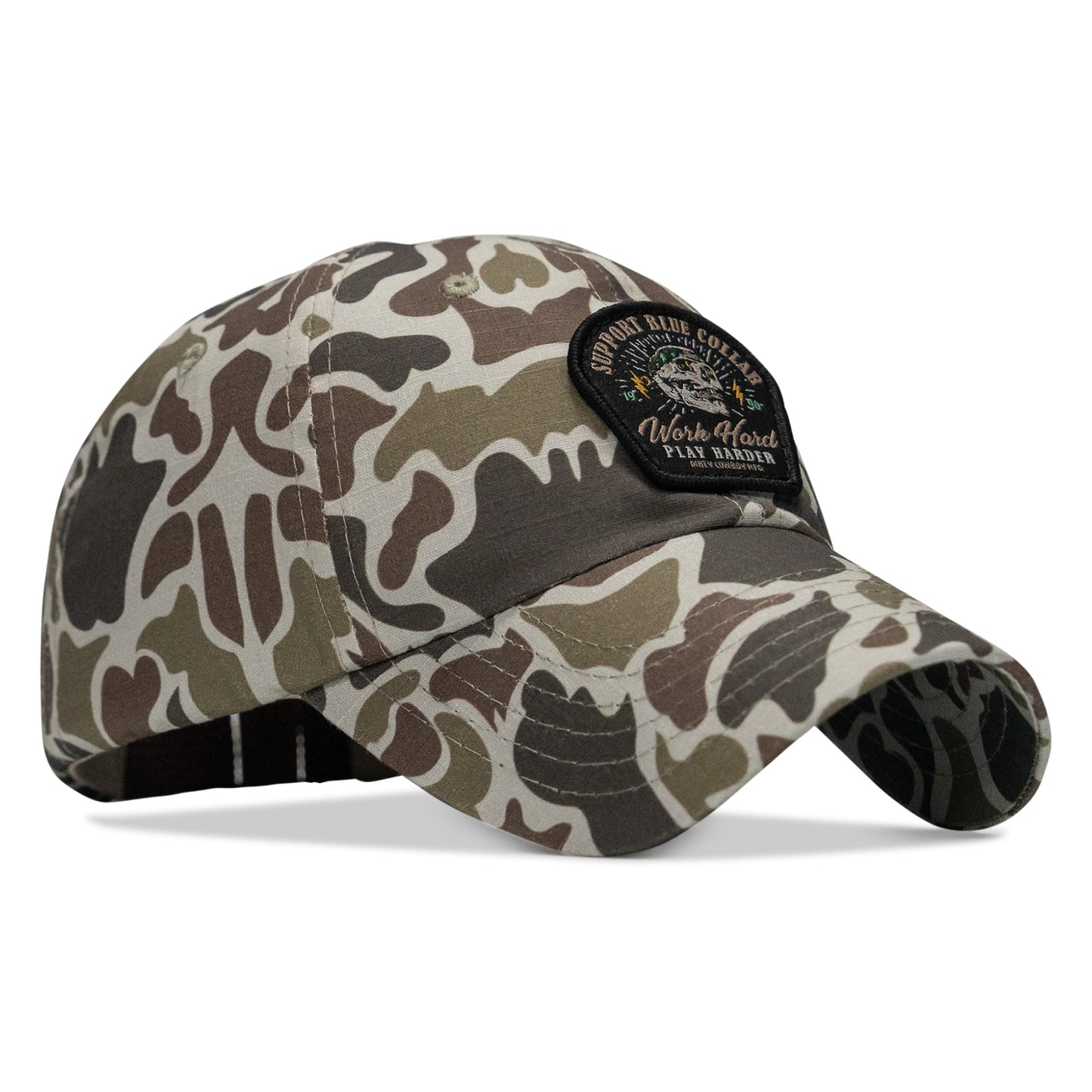 Work Hard, Play Harder Patch Ripstop Tactical Hat