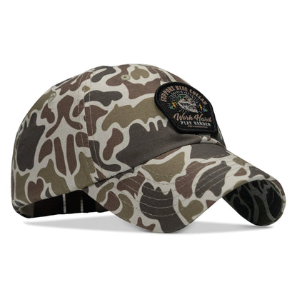 Work Hard, Play Harder Patch Ripstop Tactical Hat