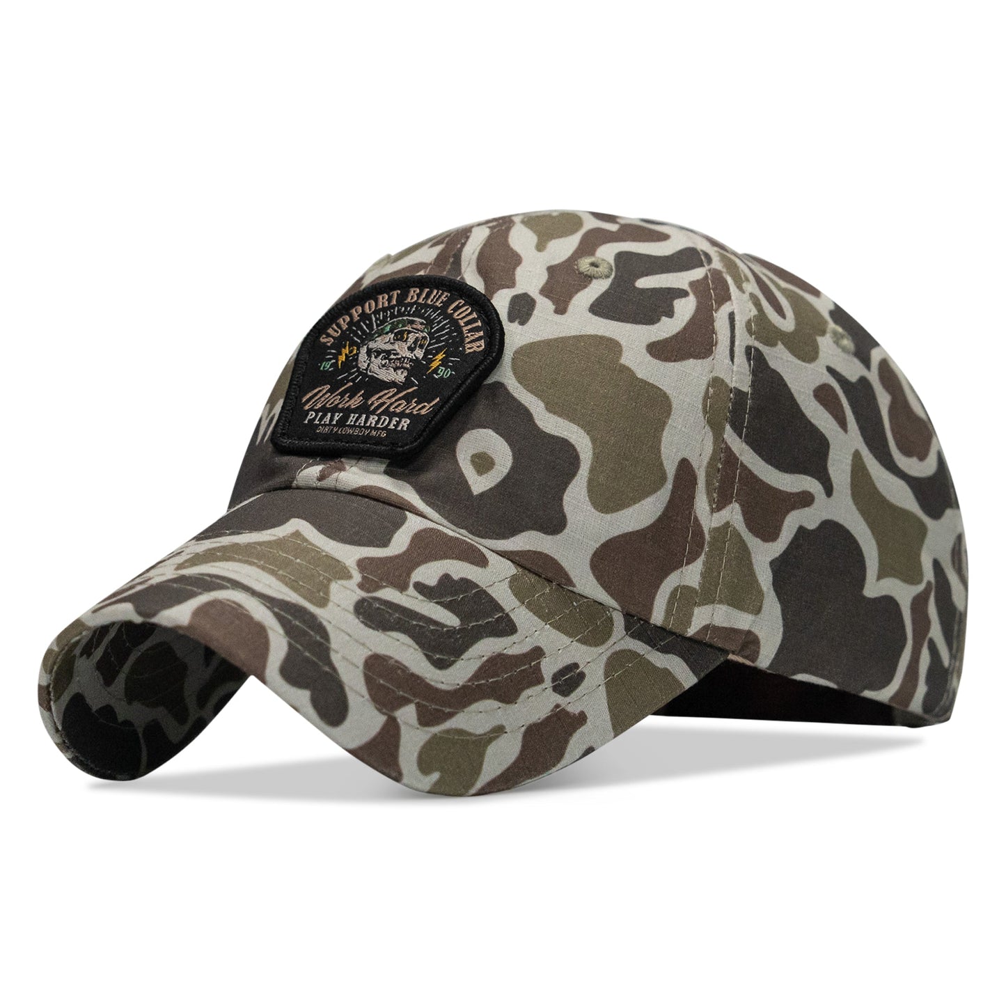 Work Hard, Play Harder Patch Ripstop Tactical Hat