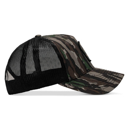 Work Hard Play Harder | Support Blue Collar Patch Snapback Hat