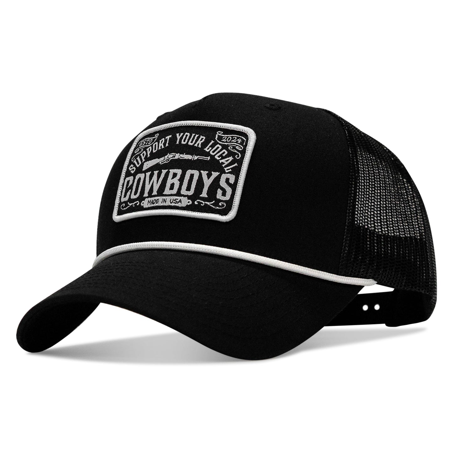 Support Your Local Cowboys Patch Rope Snapback Hat