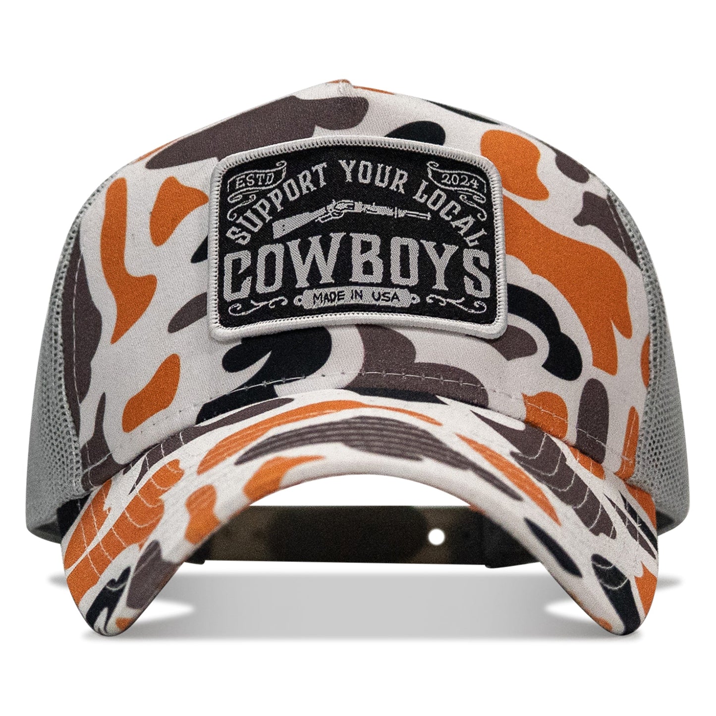 Support Your Local Cowboys Patch Five Panel Snapback Hat