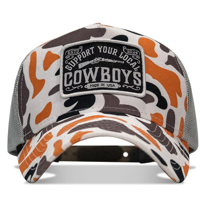 Support Your Local Cowboys Patch Five Panel Snapback Hat