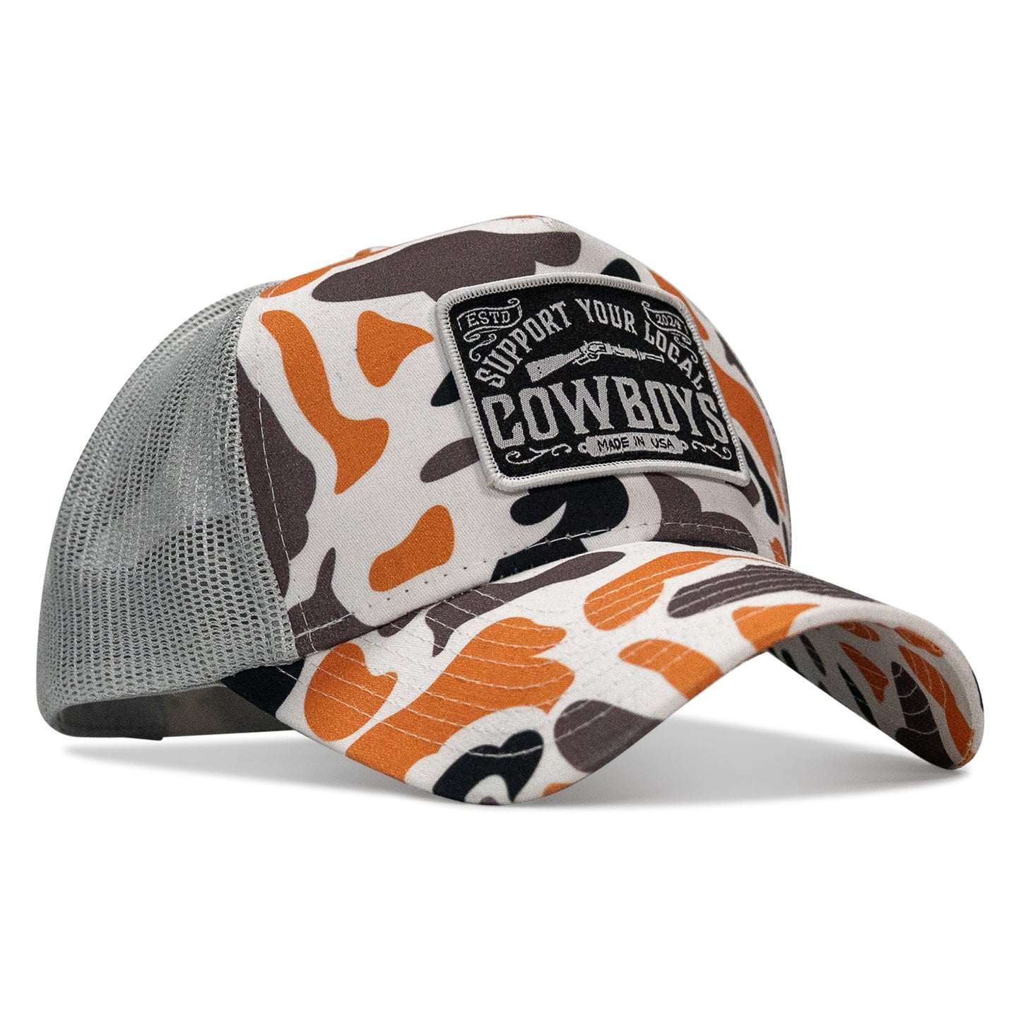 Support Your Local Cowboys Patch Five Panel Snapback Hat