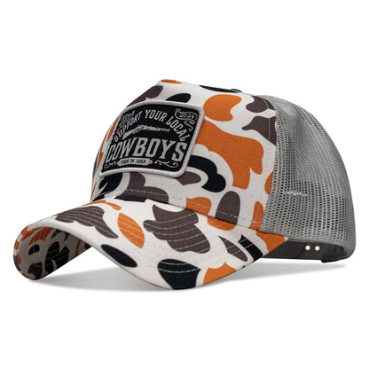 Support Your Local Cowboys Patch Five Panel Snapback Hat