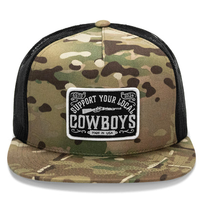 Support Your Local Cowboys Patch Flatbill Hat