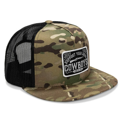 Support Your Local Cowboys Patch Flatbill Hat