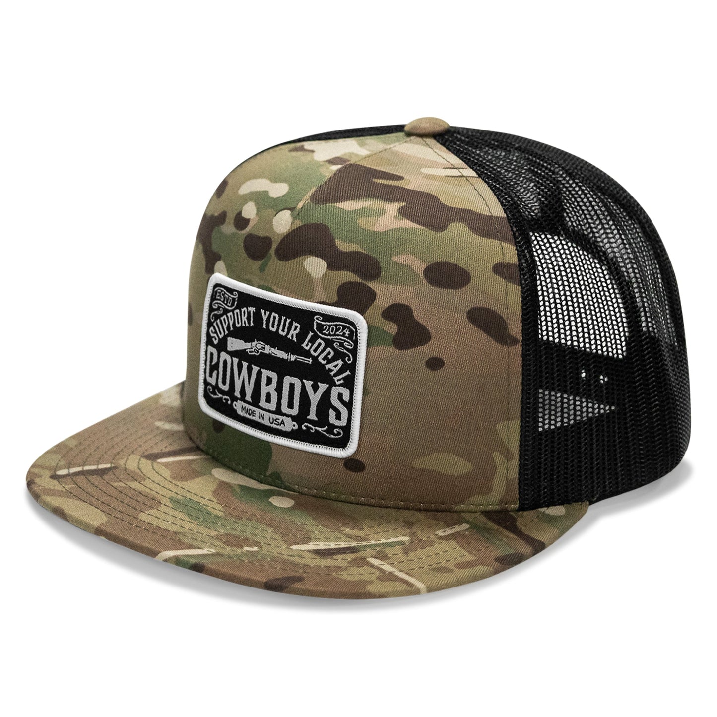 Support Your Local Cowboys Patch Flatbill Hat