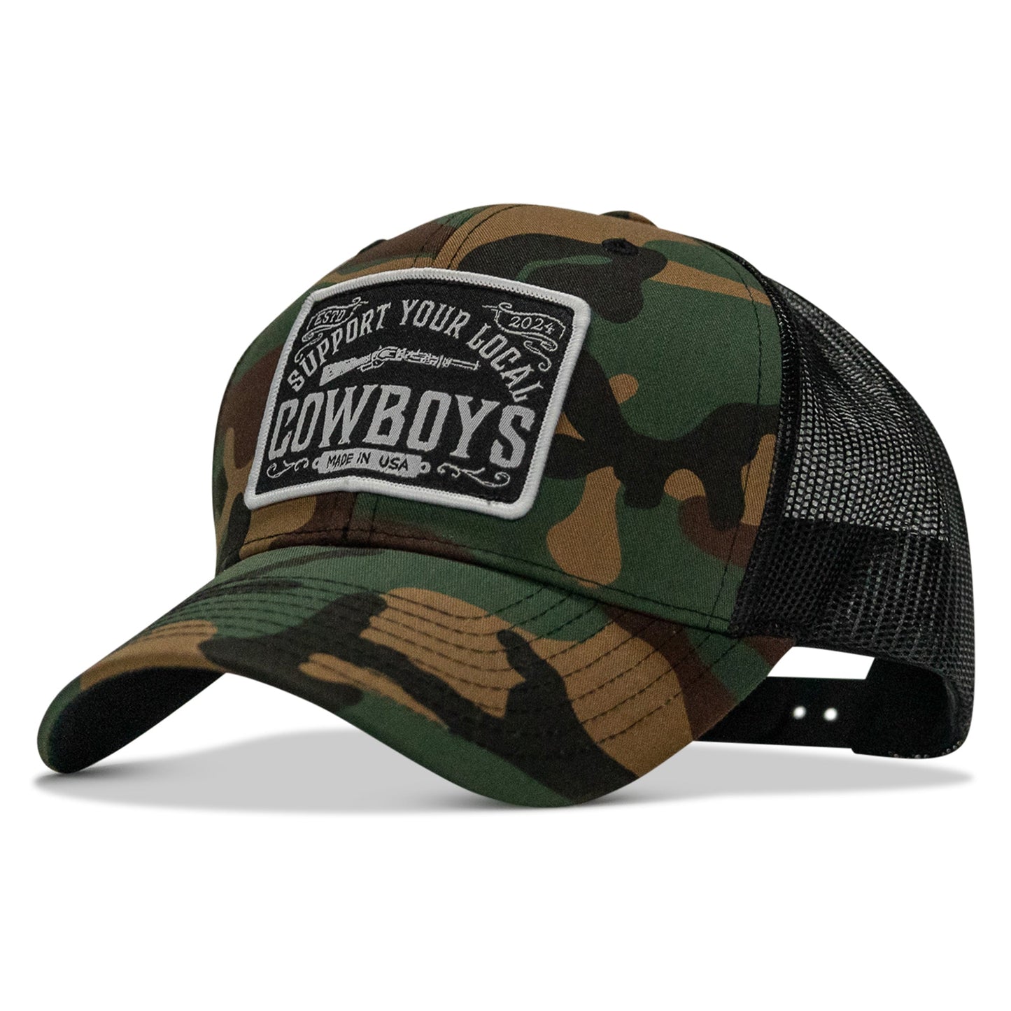 Support Your Local Cowboys Patch Snapback Hat