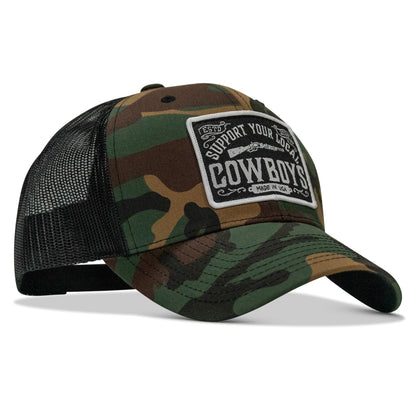 Support Your Local Cowboys Patch Snapback Hat