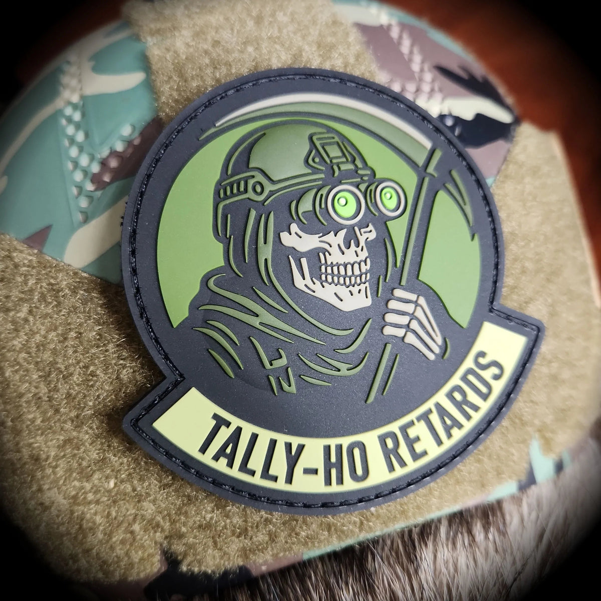 Tally-Ho Retards - Olive Drab 3.5" PVC Patch