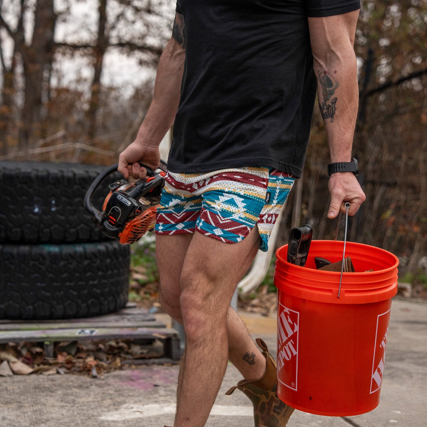 Men’s Double-Layer Mesh Training Shorts — 5" Inseam